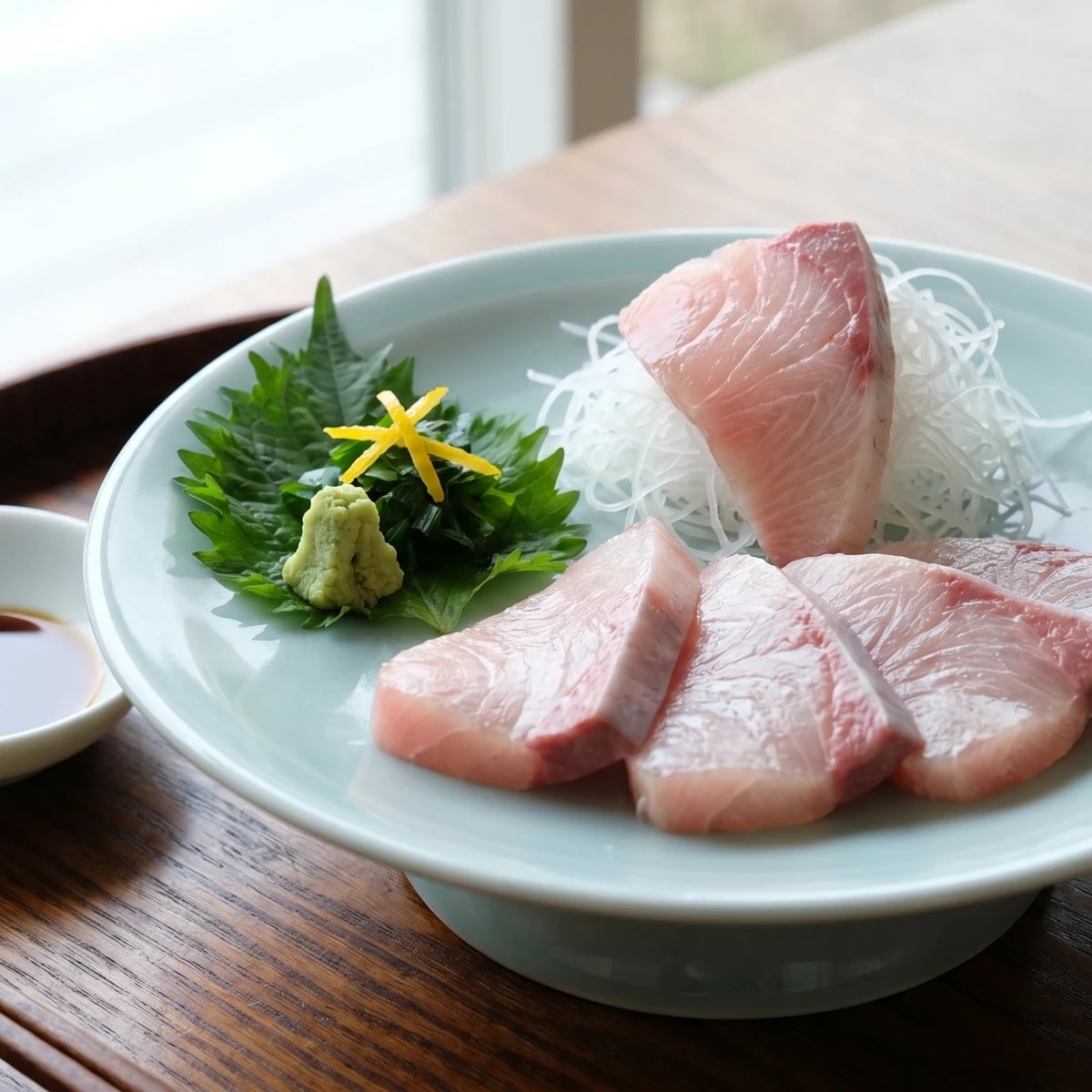 Buri Sashimi (寒鰤の刺身, winter yellowtail)