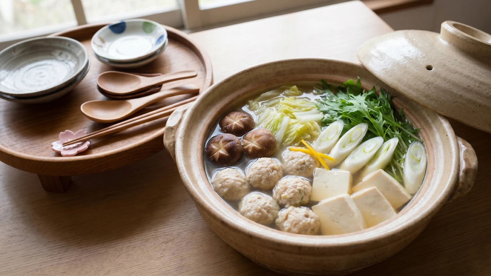 Chicken Meatball Hot Pot (鶏団子鍋, Tori Dango Nabe)