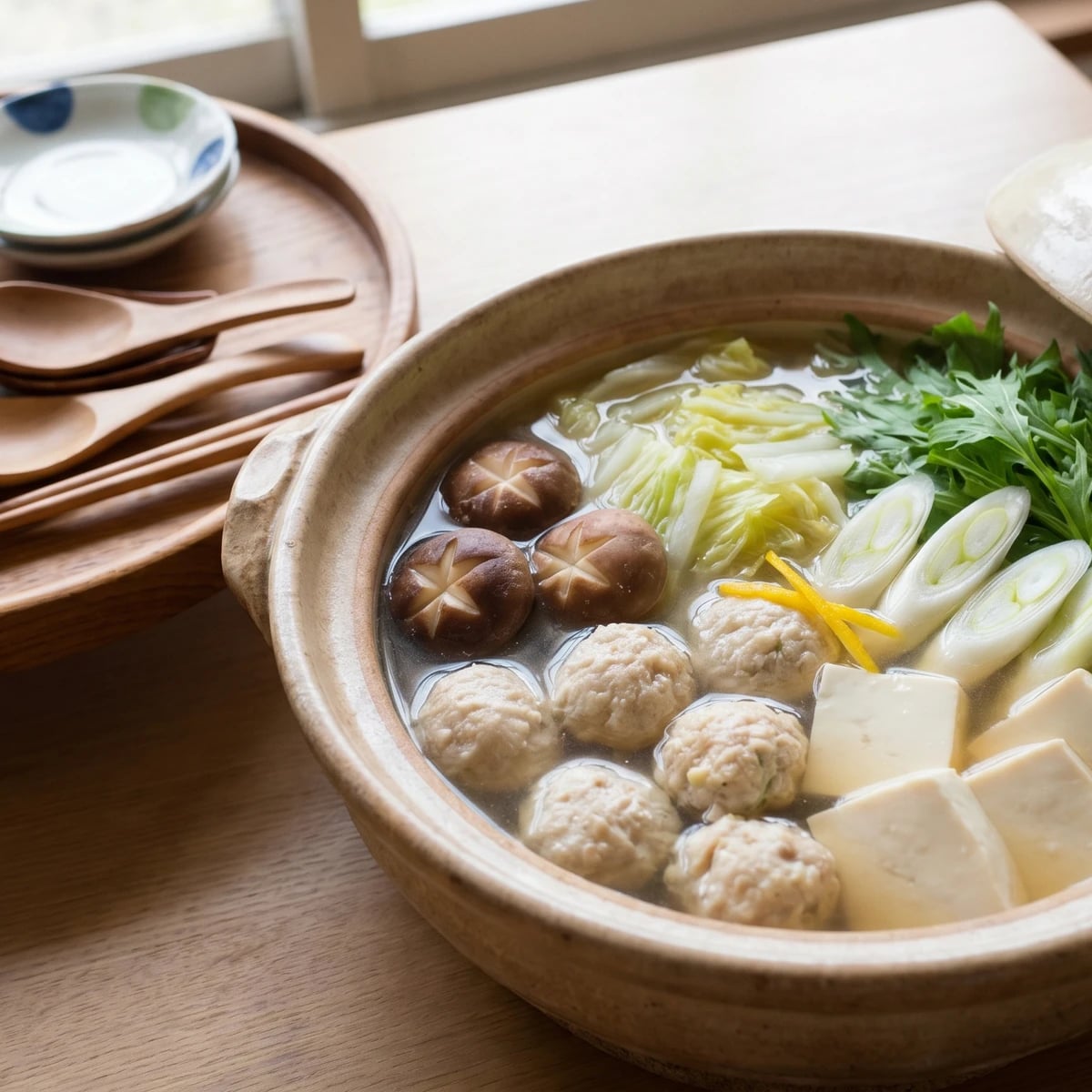 Chicken Meatball Hot Pot (鶏団子鍋, Tori Dango Nabe)