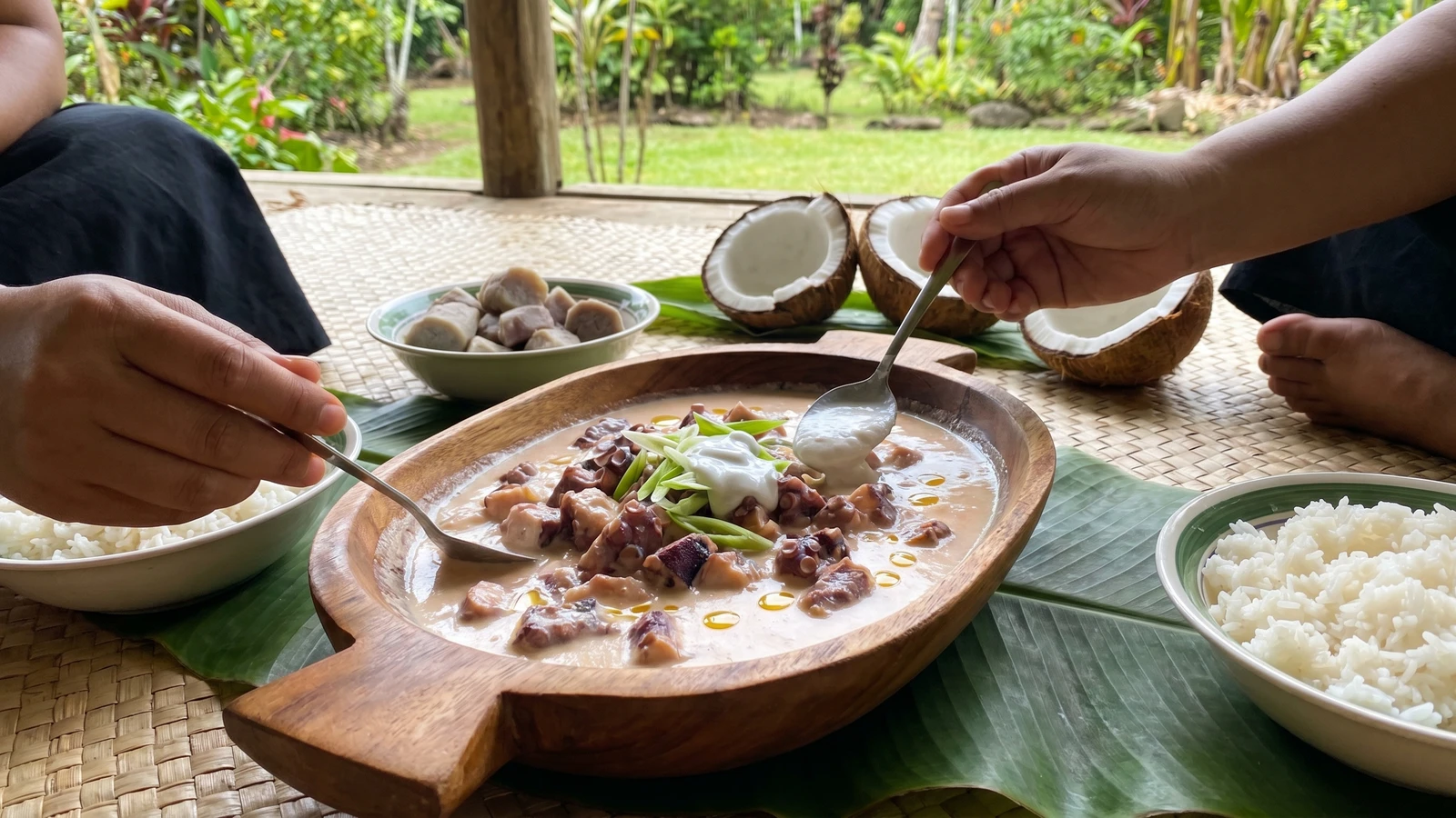 Loʻi Feke (Tongan Octopus in Coconut Cream)