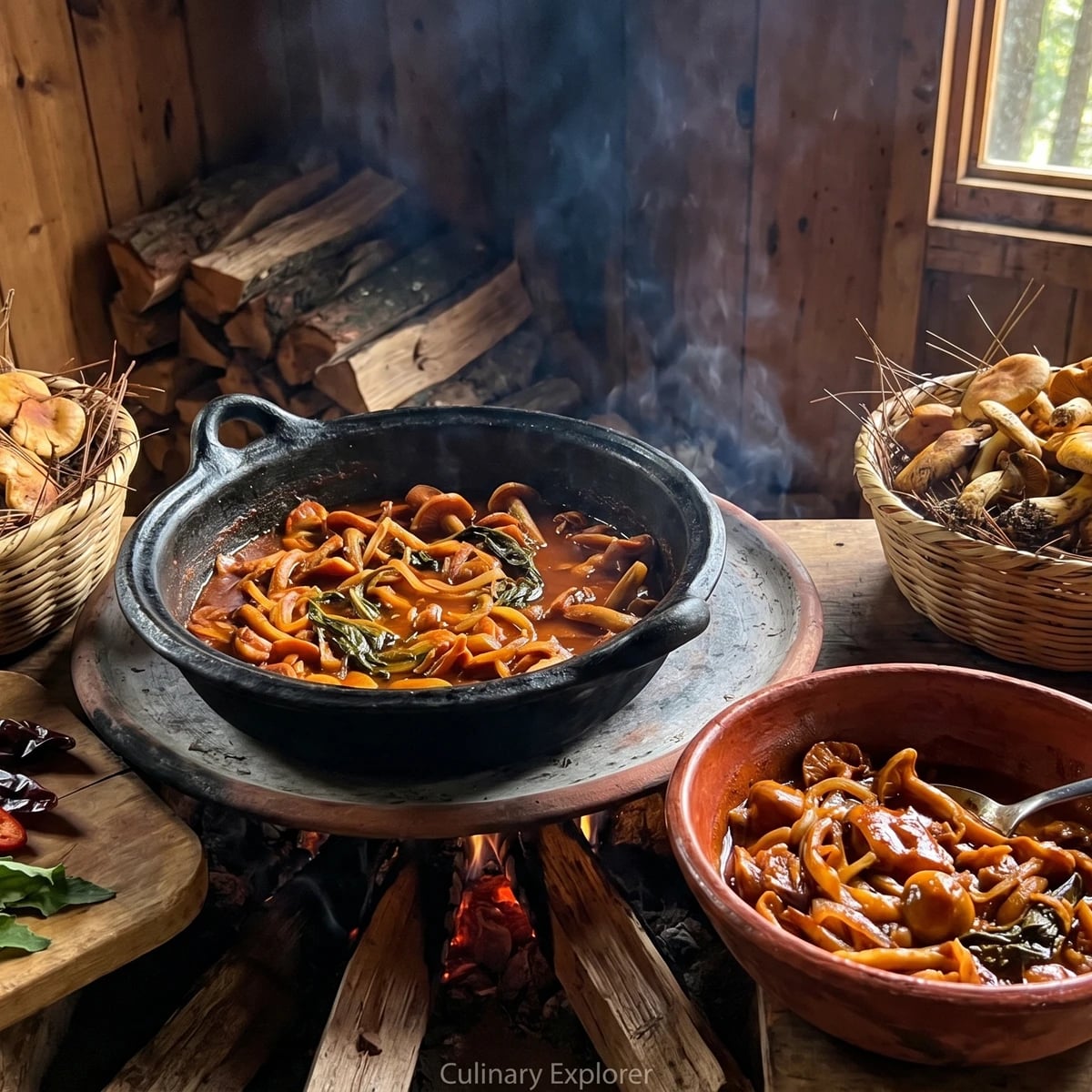 Hongos Amarillos al Chile Guajillo