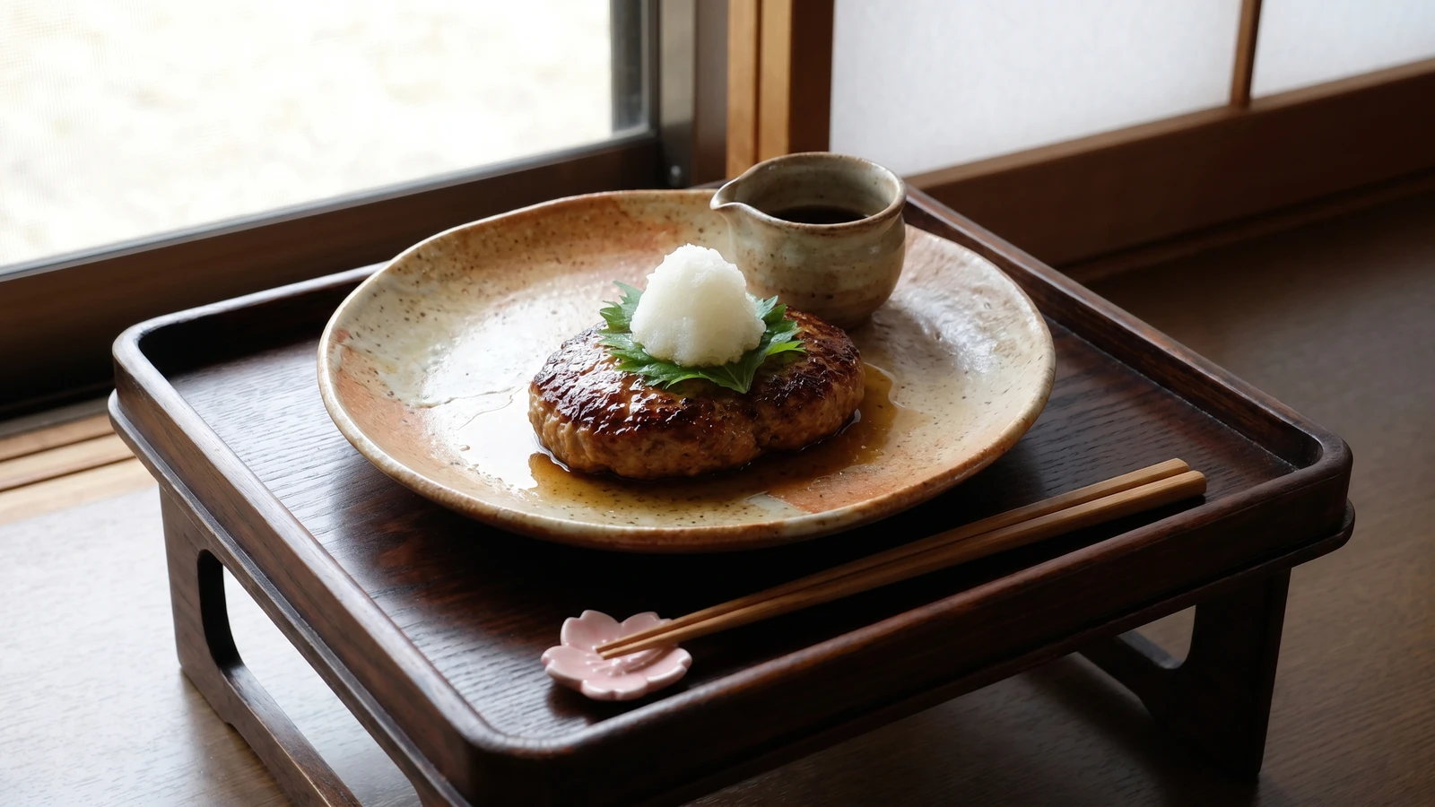 Wafū Hambāgu (和風ハンバーグ, Japanese hamburger steak)