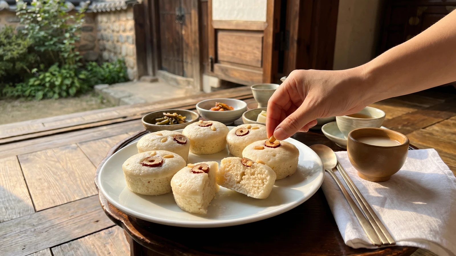Jeungpyeon (Fermented Rice Steamed Cake)
