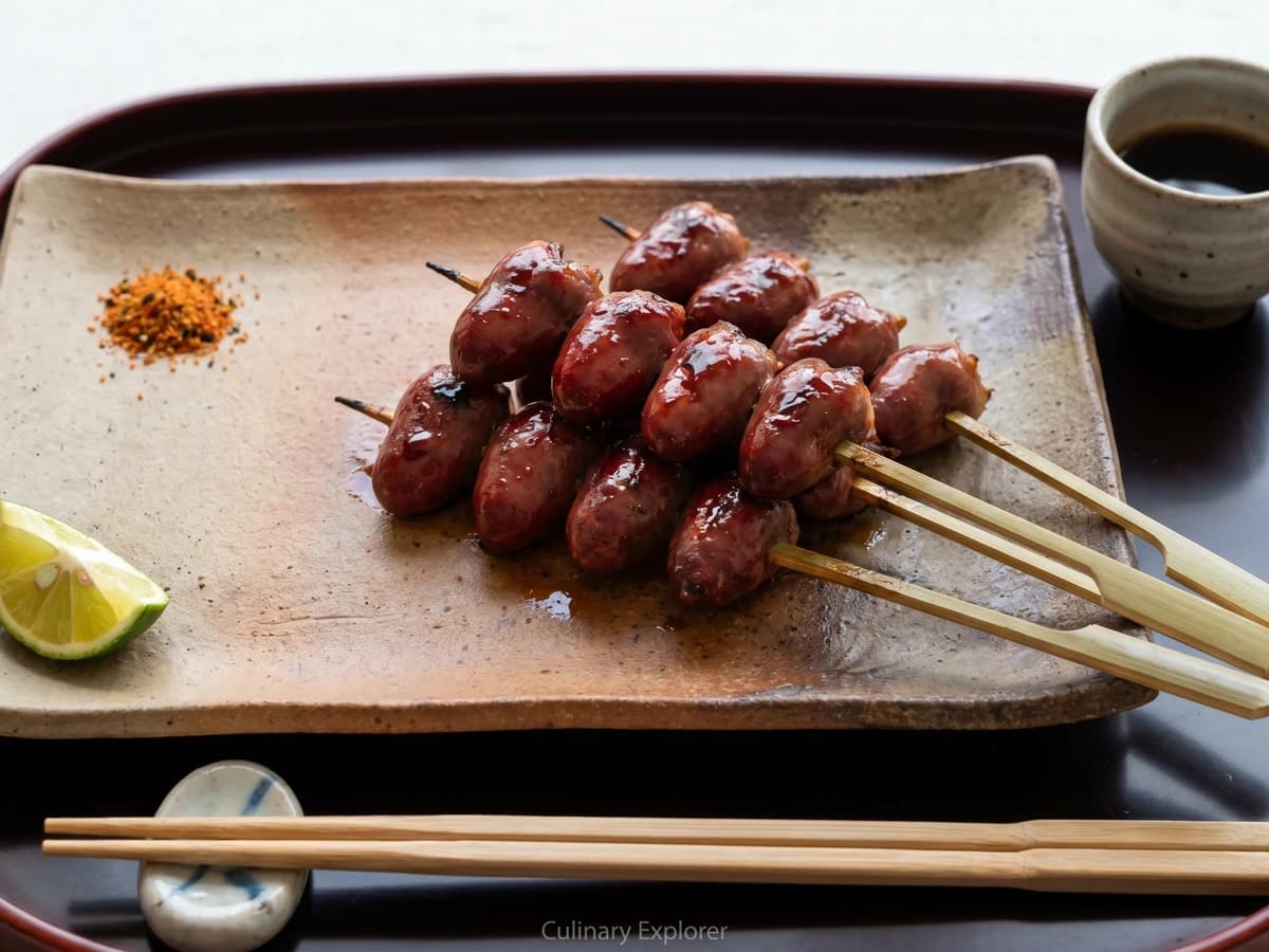 Yakitori Hatsu (ハツ, chicken heart skewers)