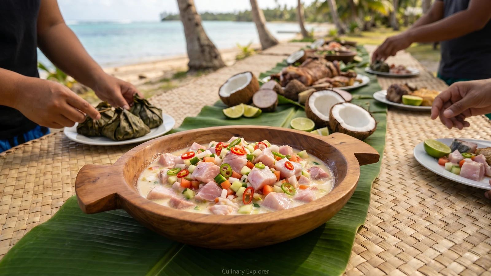 ʻOta ʻIka (Tongan Raw Fish in Coconut and Lime)
