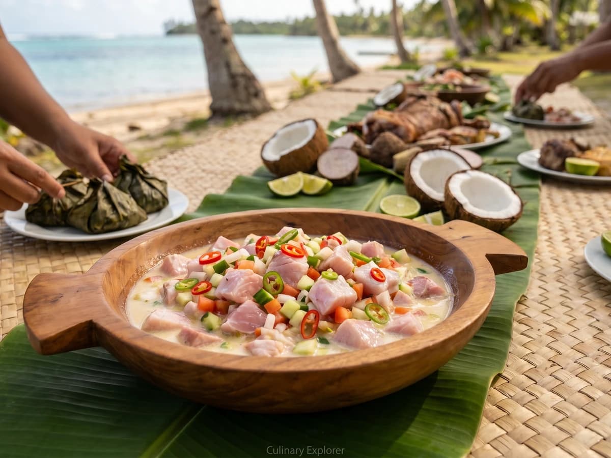 ʻOta ʻIka (Tongan Raw Fish in Coconut and Lime) - Chef Makoa