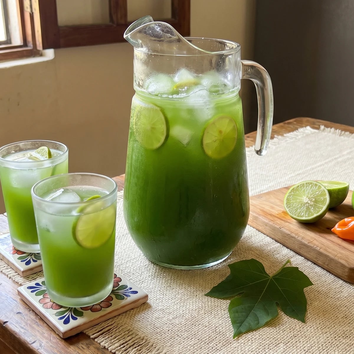 Agua de Chaya con Limón