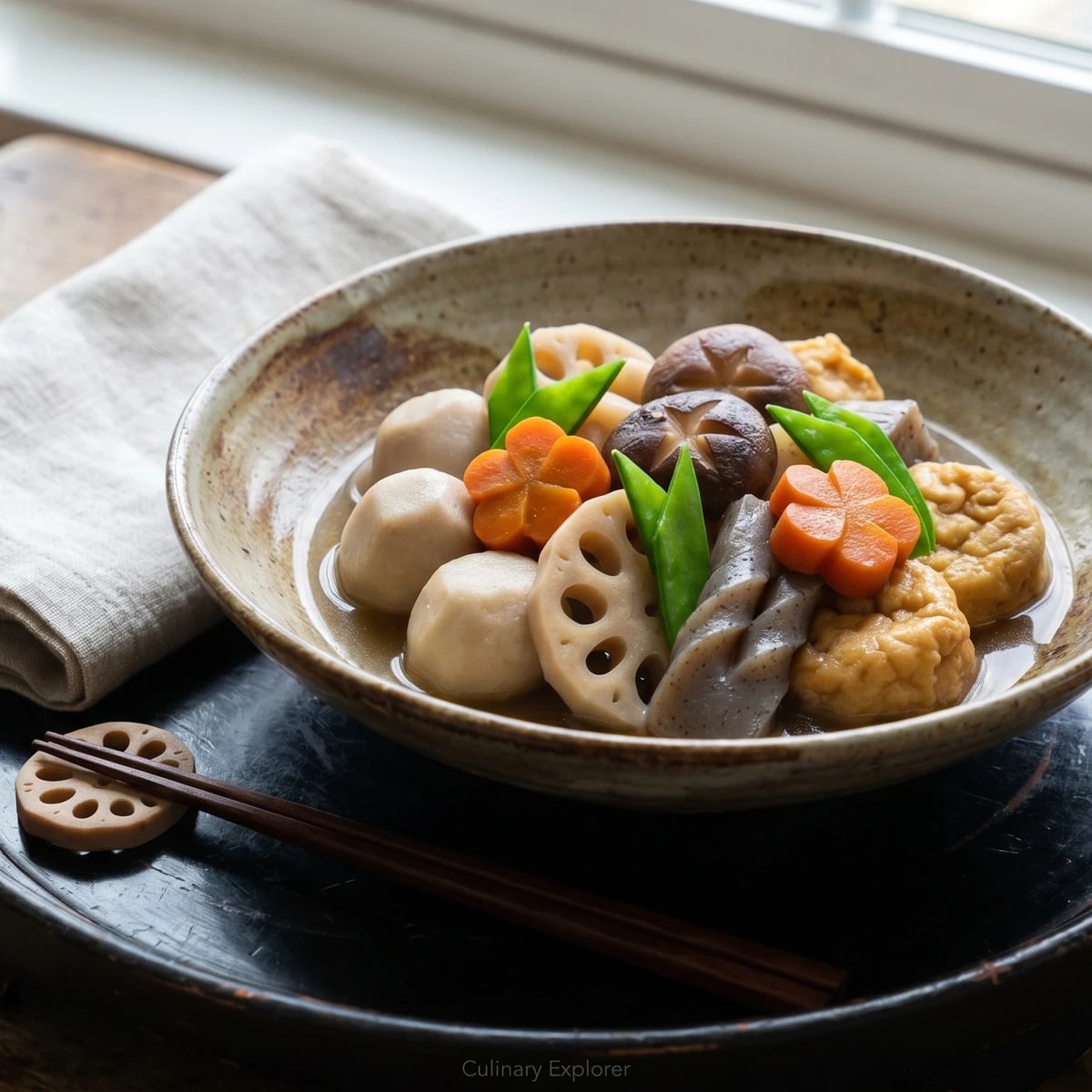 Temple Simmered Vegetables (お煮しめ, Onishime)
