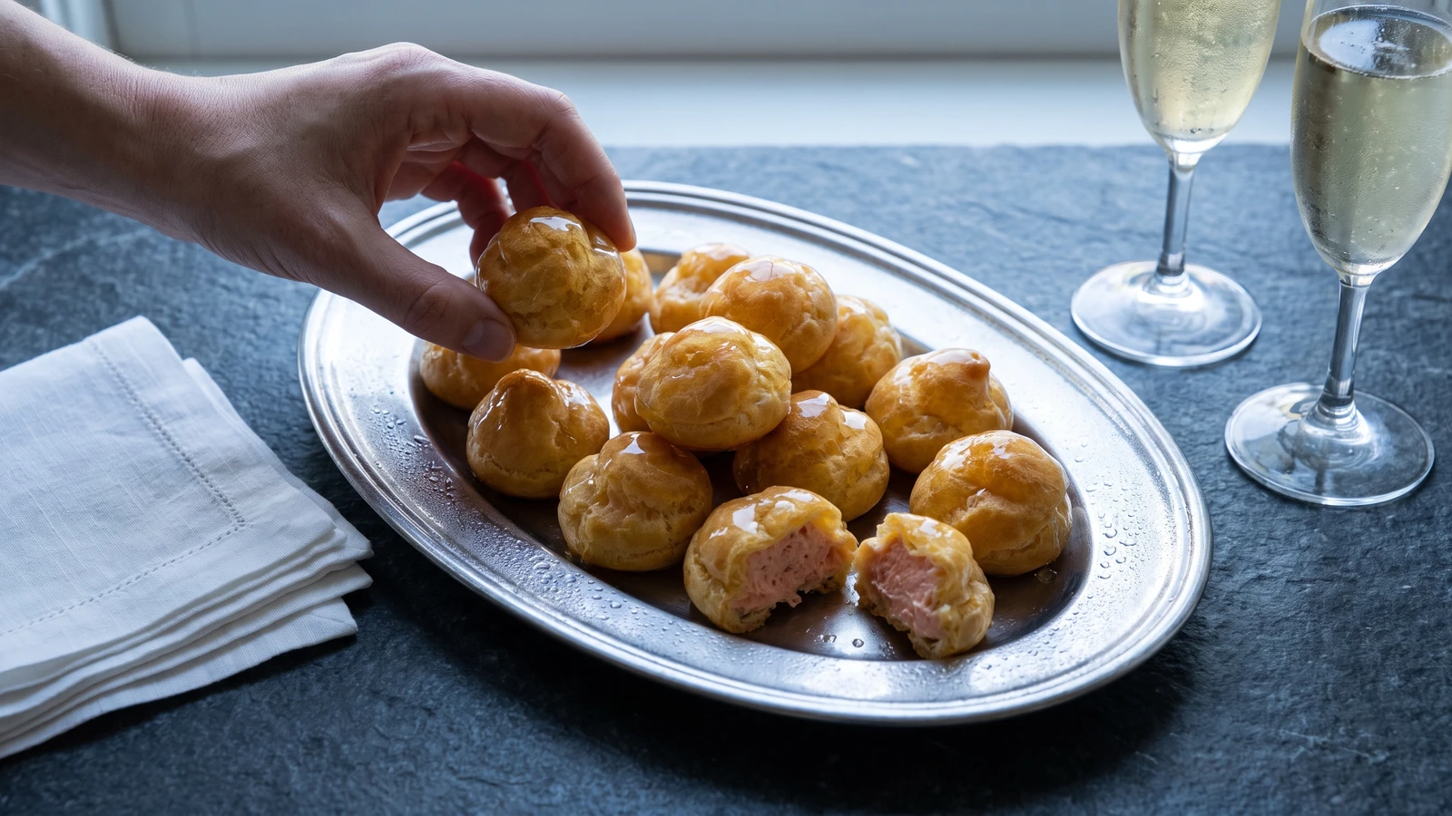 Smoked-salmon Duchesses