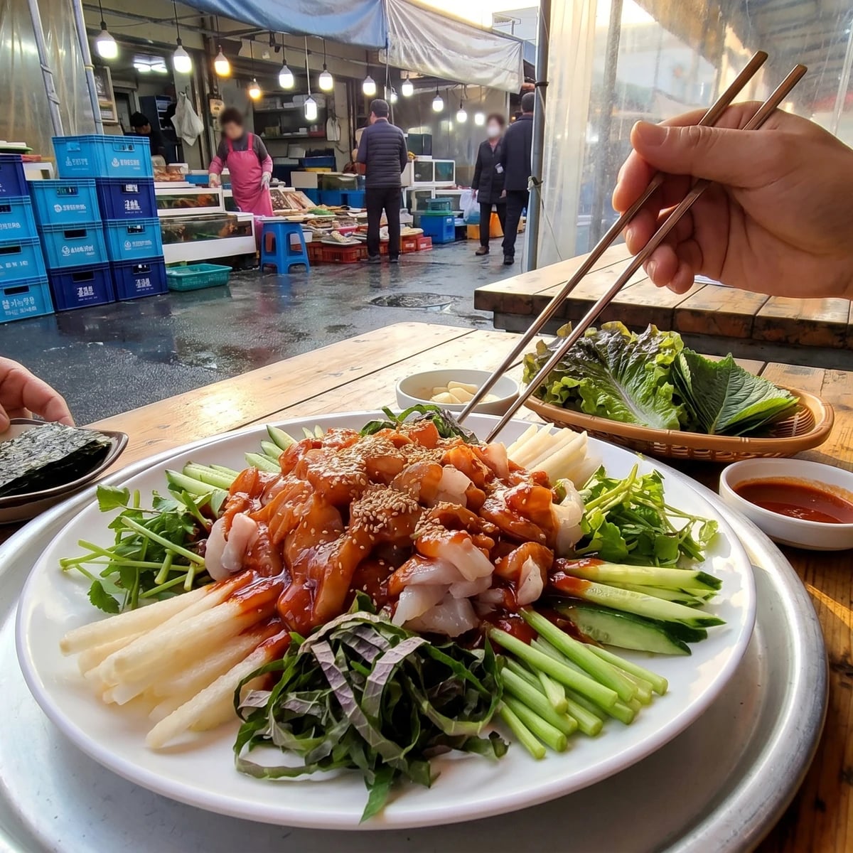 Hoe-muchim (Spicy Tossed Raw Fish)
