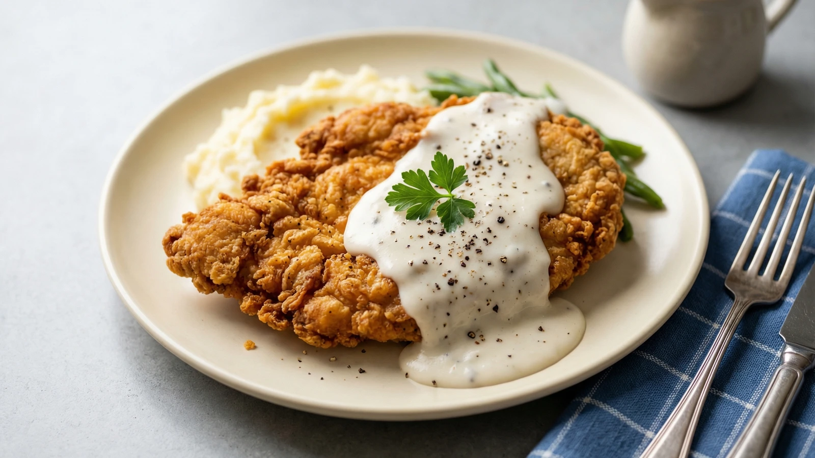 Chicken Fried Chicken with Cream Gravy