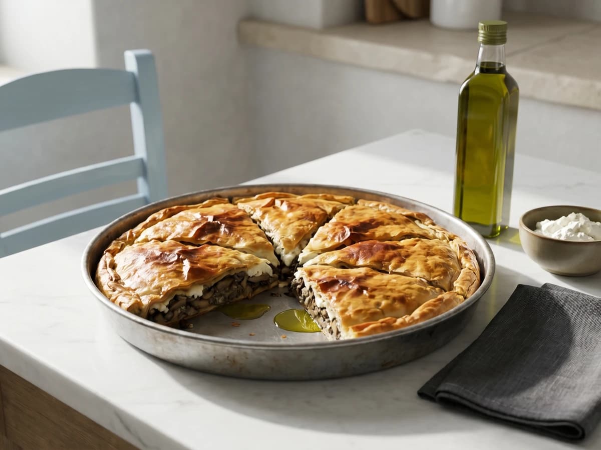 Manitaropita Grevenon (Μανιταρόπιτα Γρεβενών) - Chef Dimitra