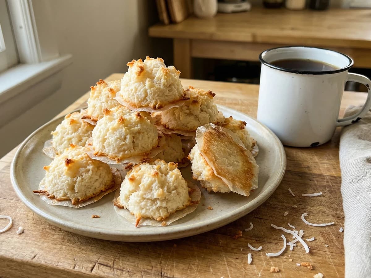 Coconut Macaroons on Rice Paper - Chef Thomas