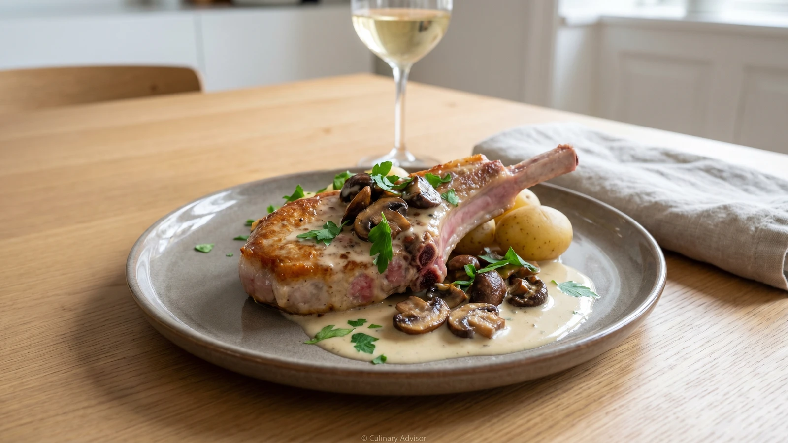 Kalvekotelet med Champignoner