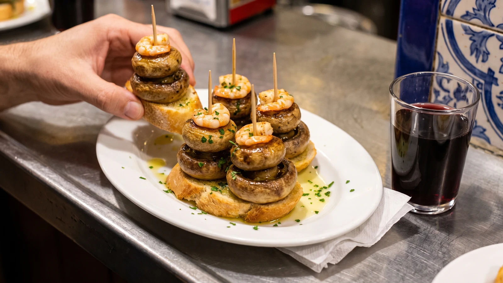Pincho de Champiñón de Logroño