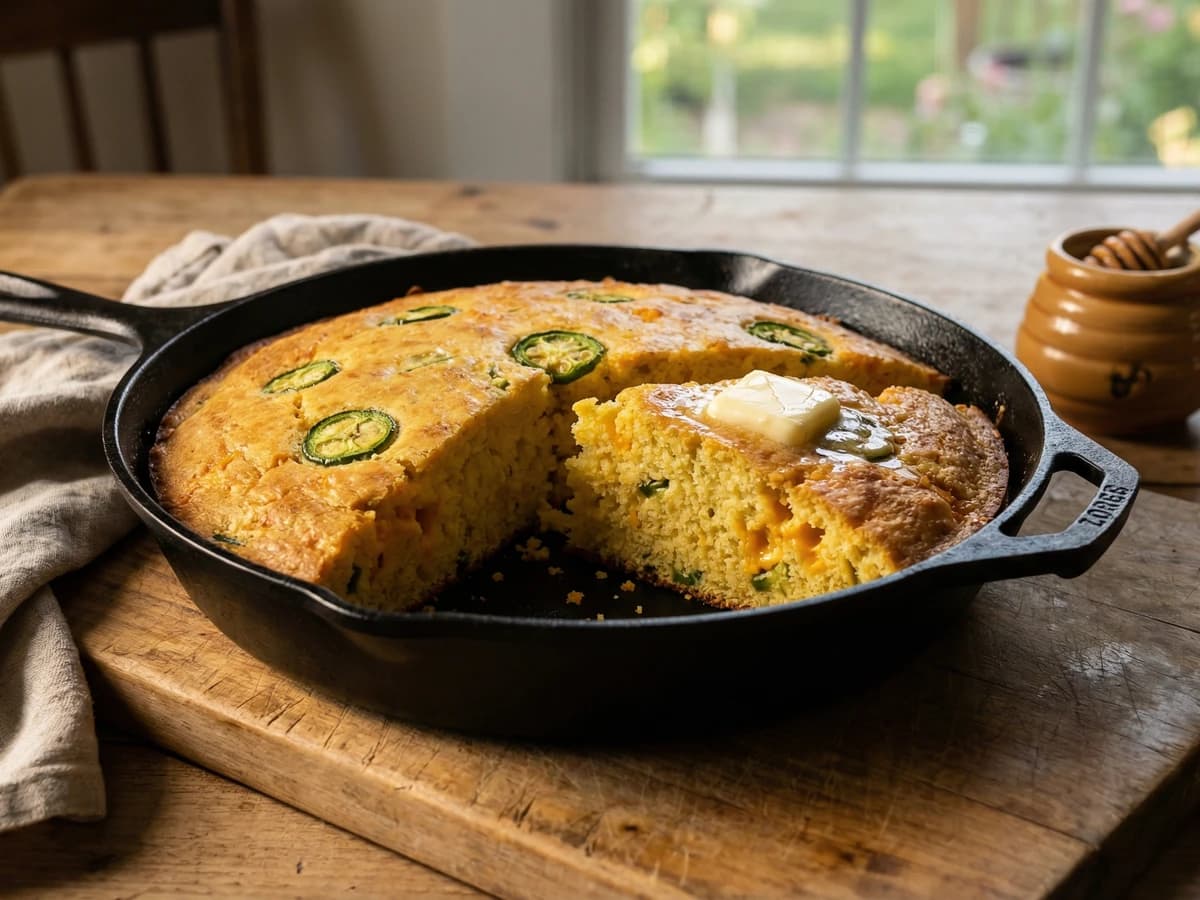 Jalapeño Cheddar Cornbread - Chef Remy