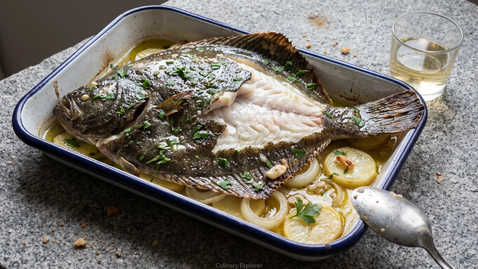Rodaballo al Horno Gallego