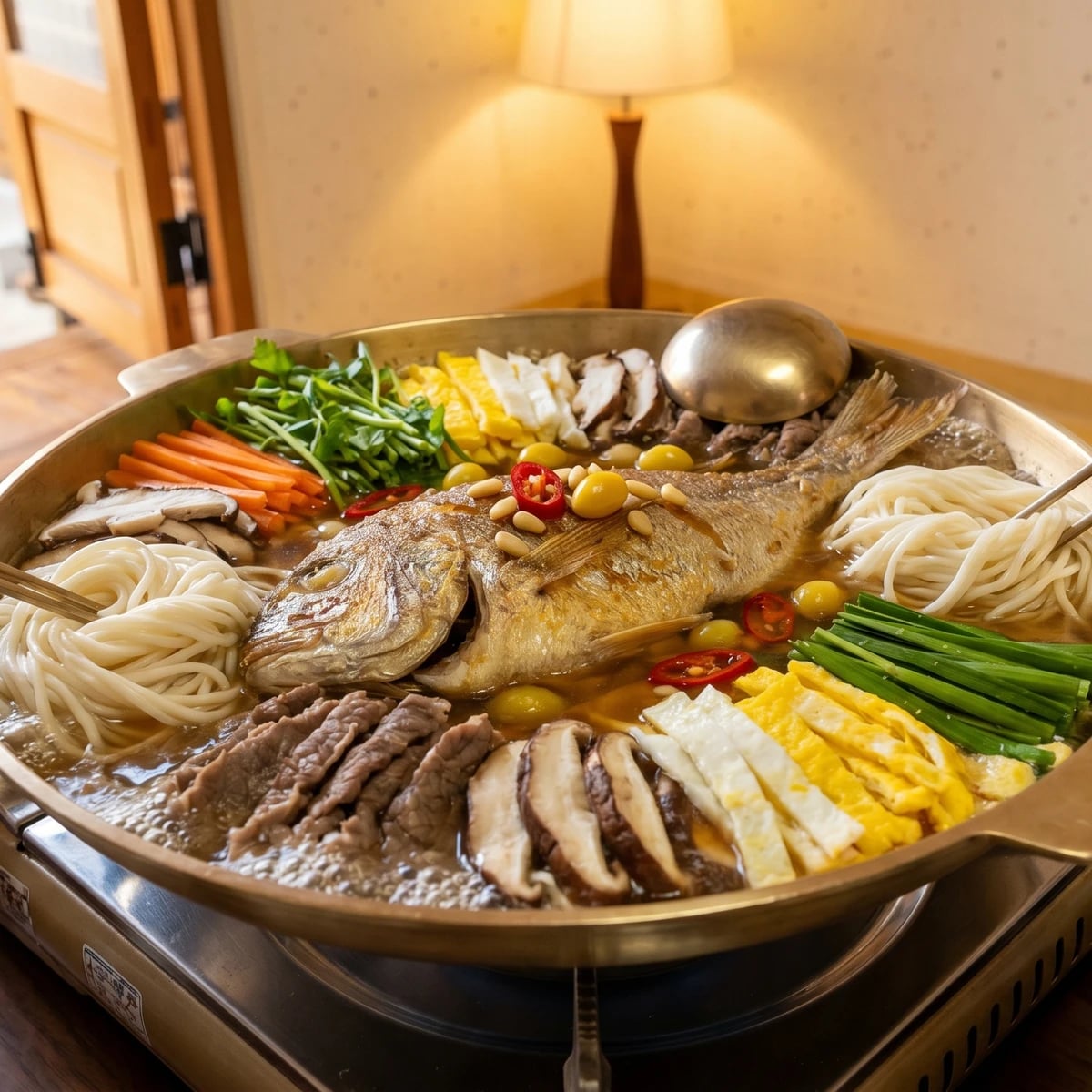 Domimyeon (도미면, Court Sea Bream Noodle Hot Pot)