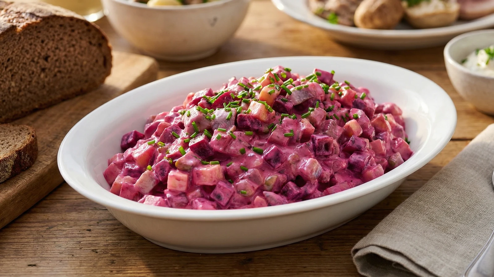 Roter Heringssalat (Red Herring Salad with Beetroot)