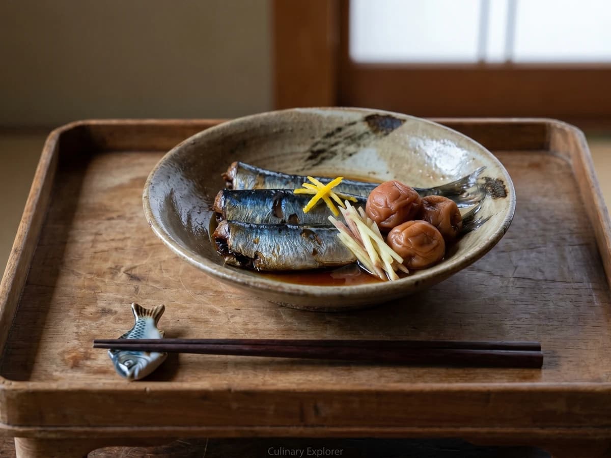 Sardines Simmered with Umeboshi (鰯の梅煮, Iwashi no Umeni) - Chef Takumi