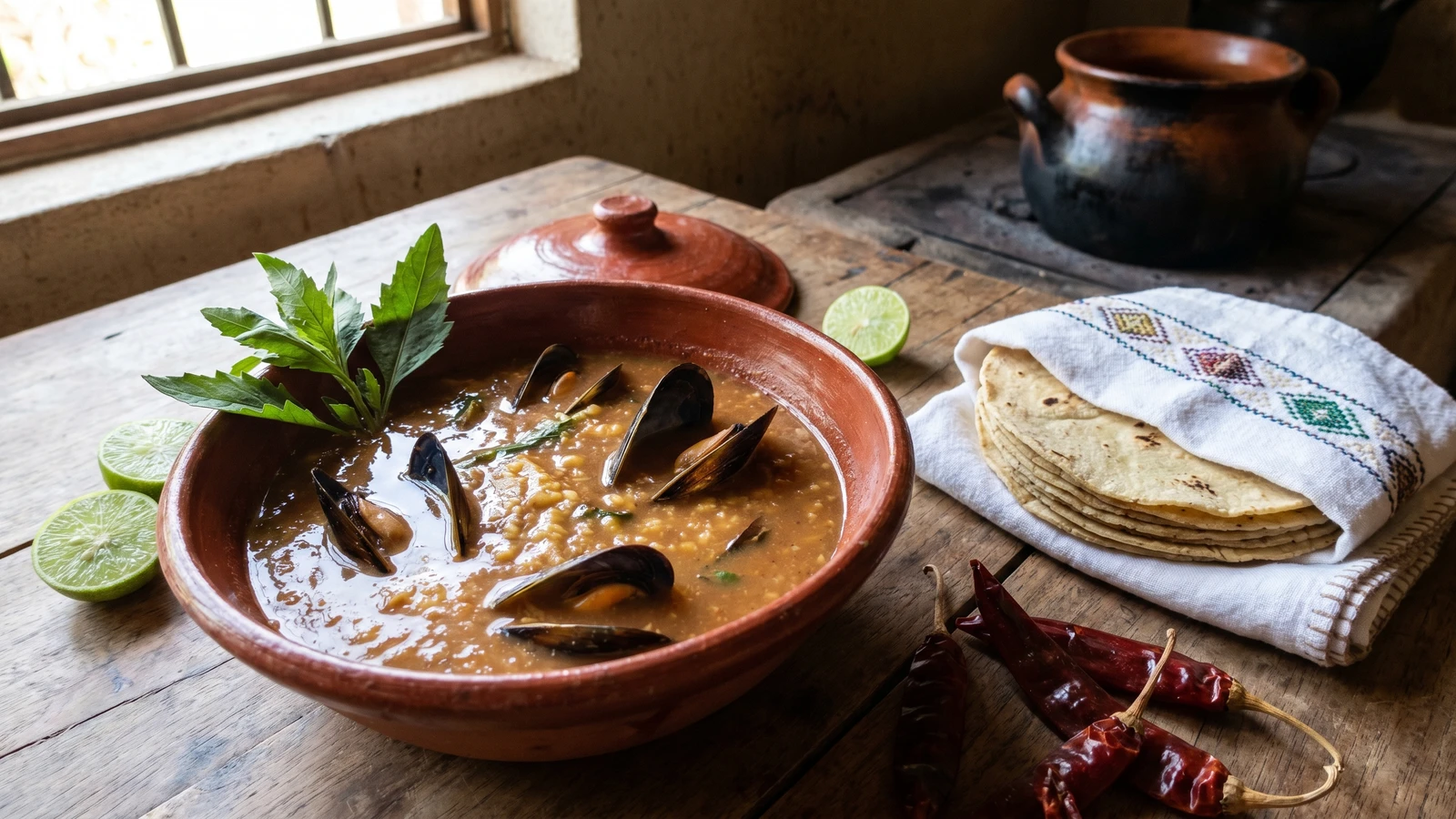 Chileatole de Tichinda con Atole Agrio