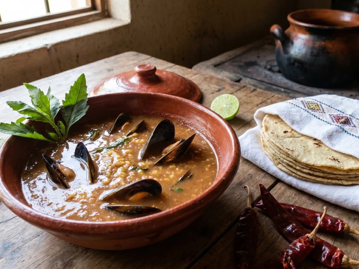 Chileatole de Tichinda con Atole Agrio