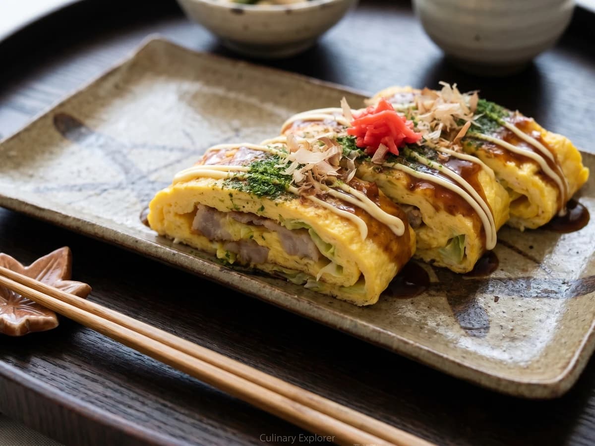 Tonpei-yaki (とん平焼き, Osaka pork omelette) - Chef Takumi