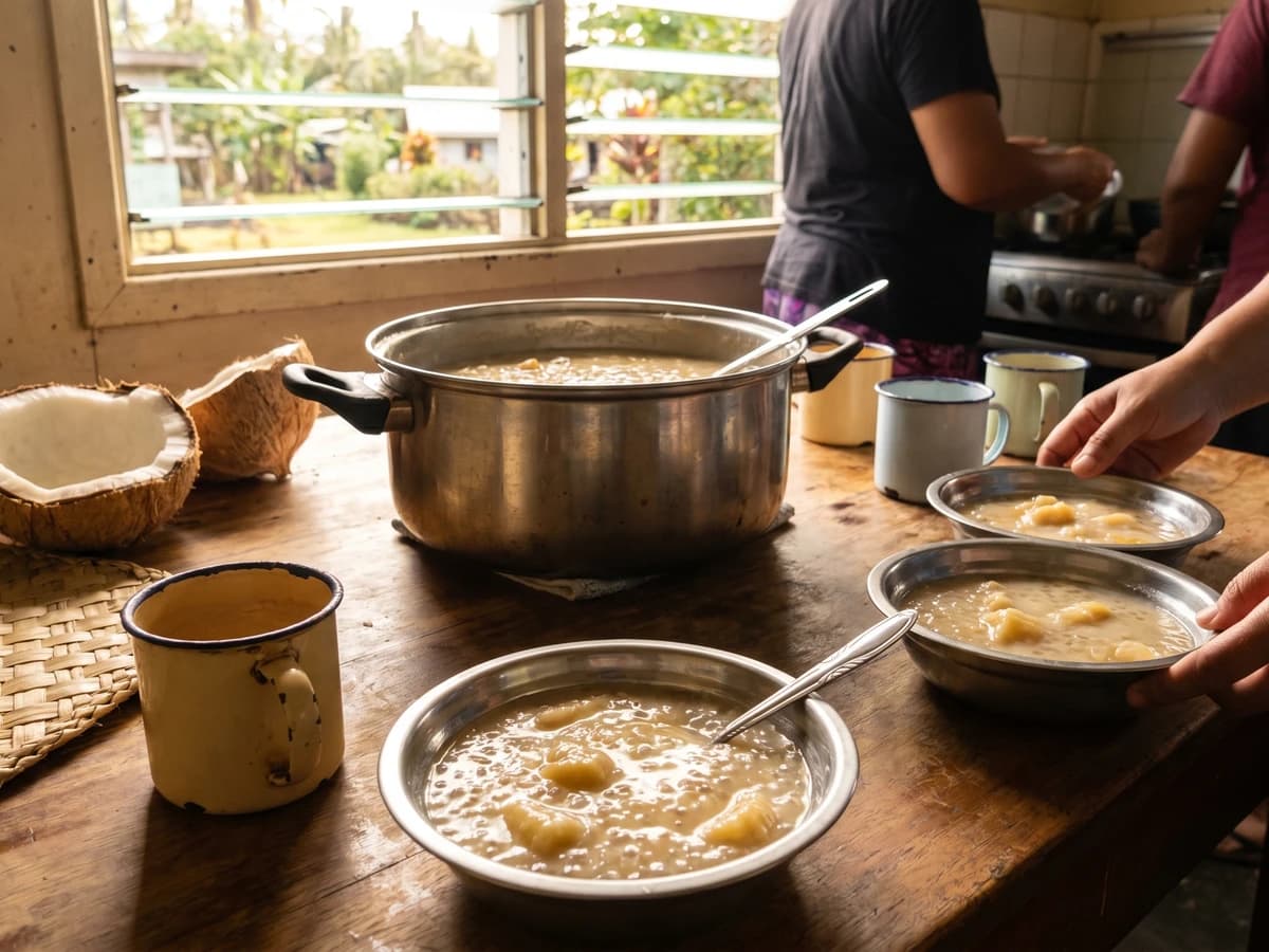 Suafaʻi (Sāmoan Banana and Coconut Porridge) - Chef Makoa