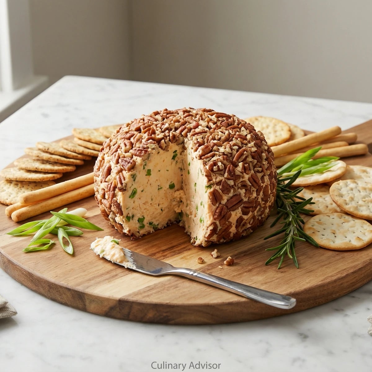 Classic Cheese Ball with Toasted Pecans