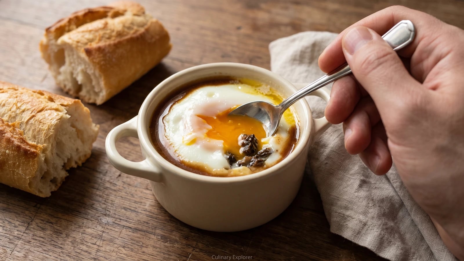 Eggs en Cocotte With Morels