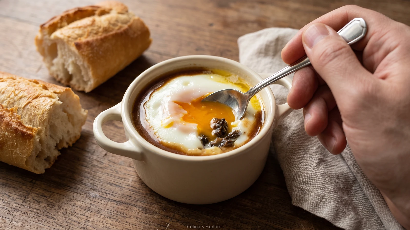 Eggs en Cocotte With Morels