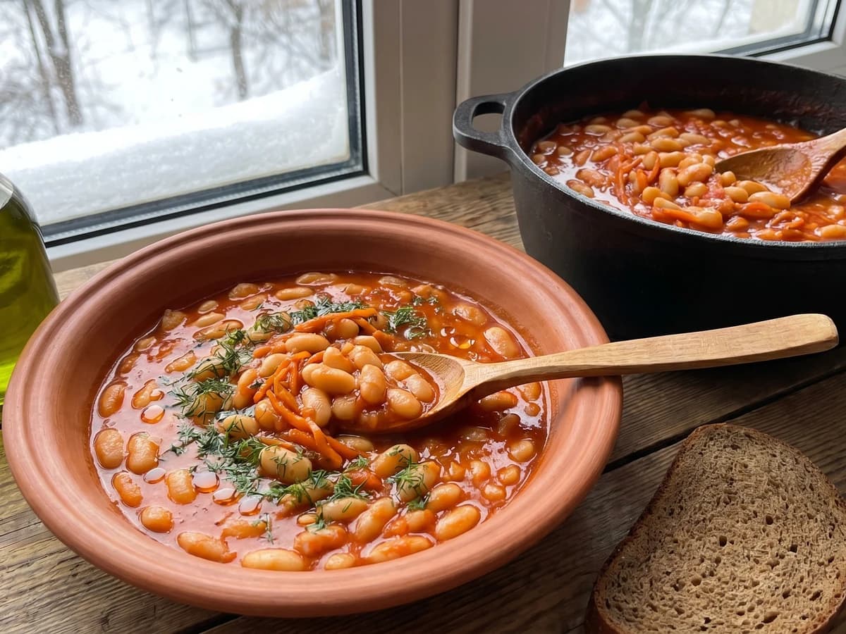 Tushkovana Kvasolia (тушкована квасоля, stewed beans) - Chef Lesia
