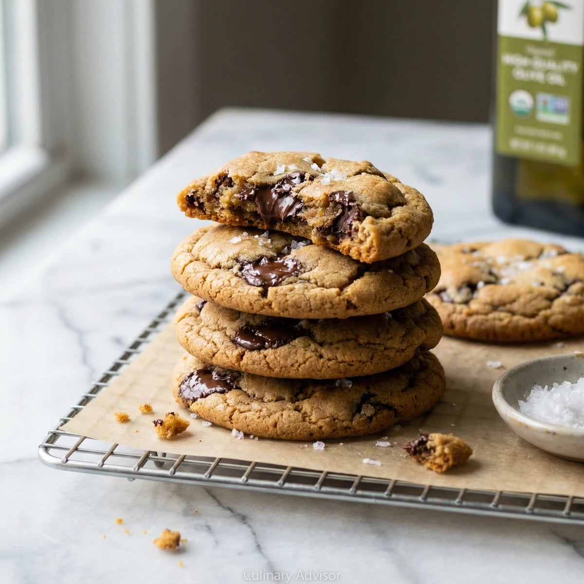 Olive Oil Chocolate Chip Cookies