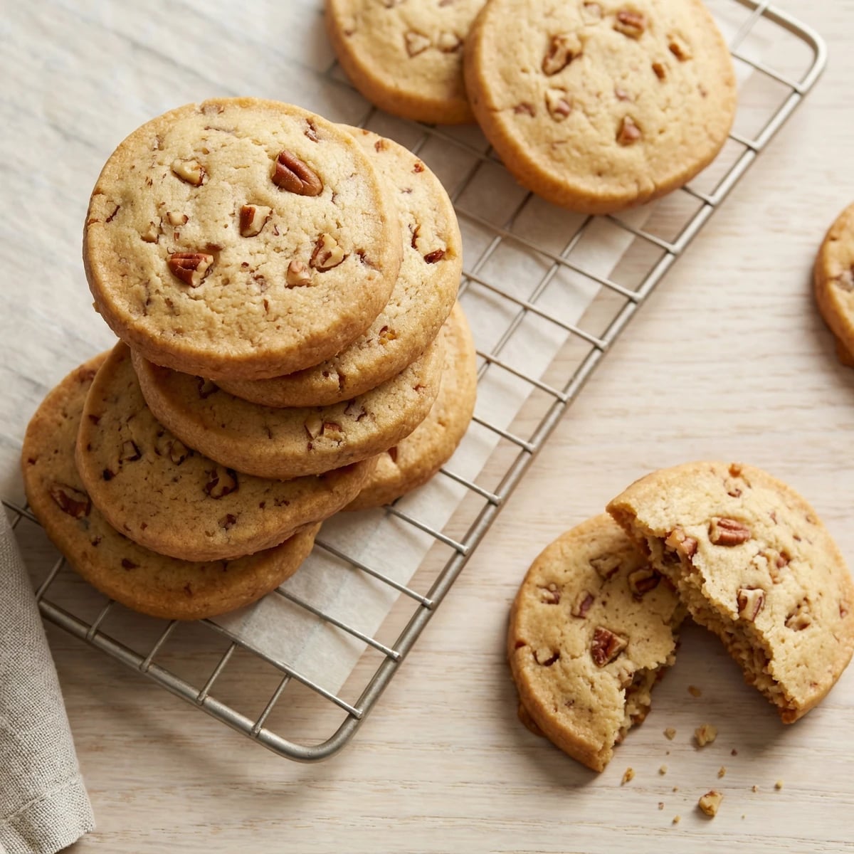 Butter Pecan Icebox Cookies