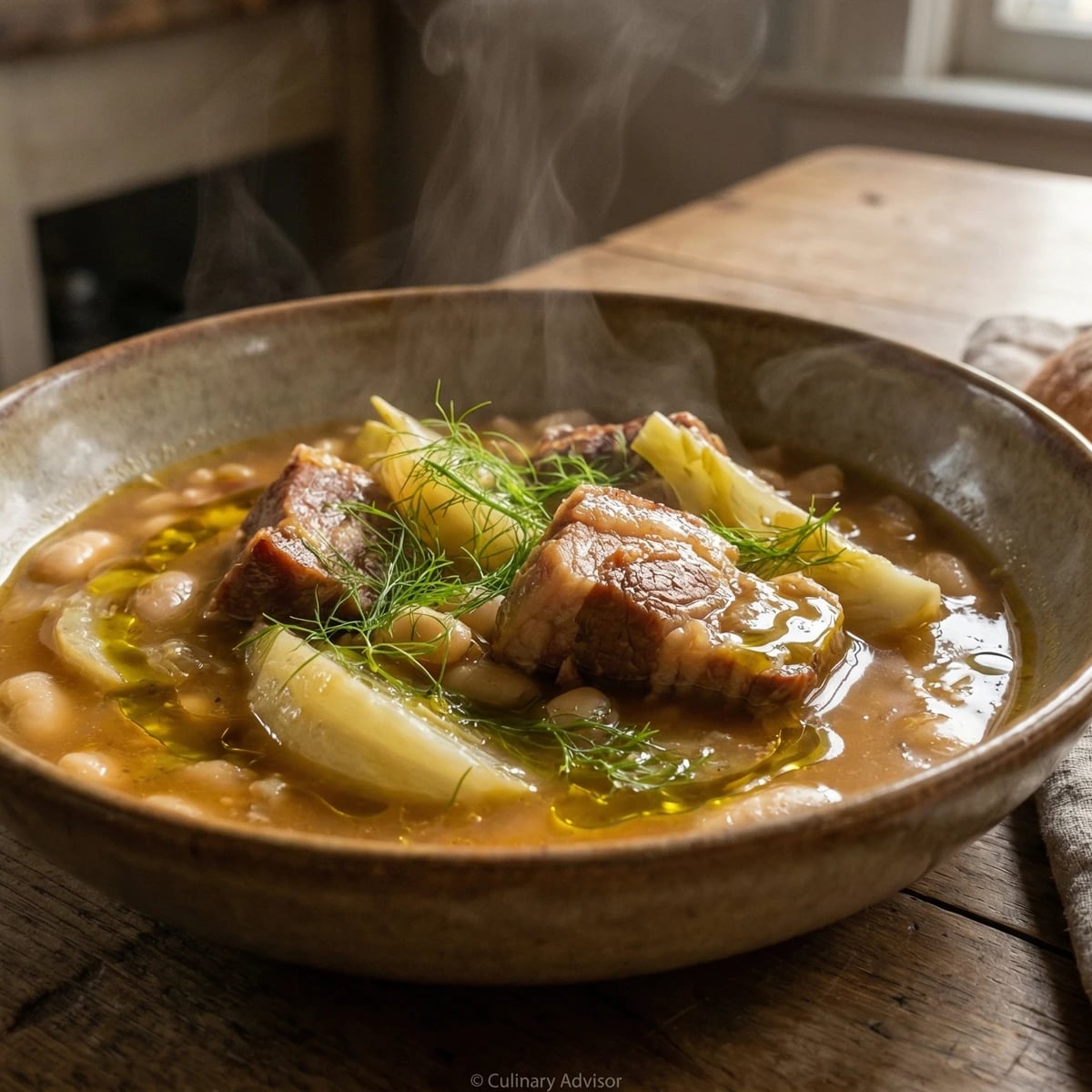 Pork and Fennel Stew with White Beans