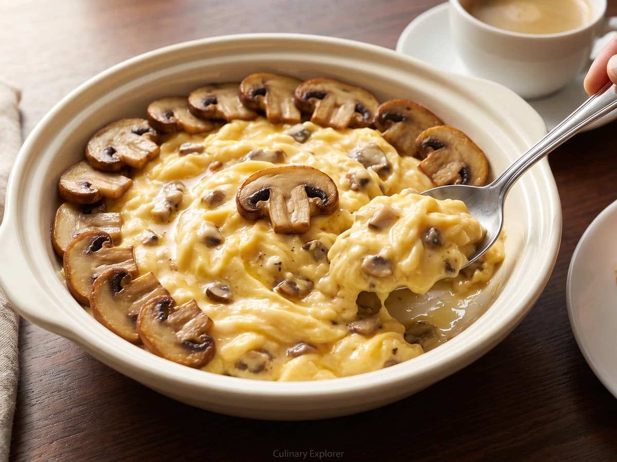 Scrambled Eggs with Mushrooms - Chef Juliette