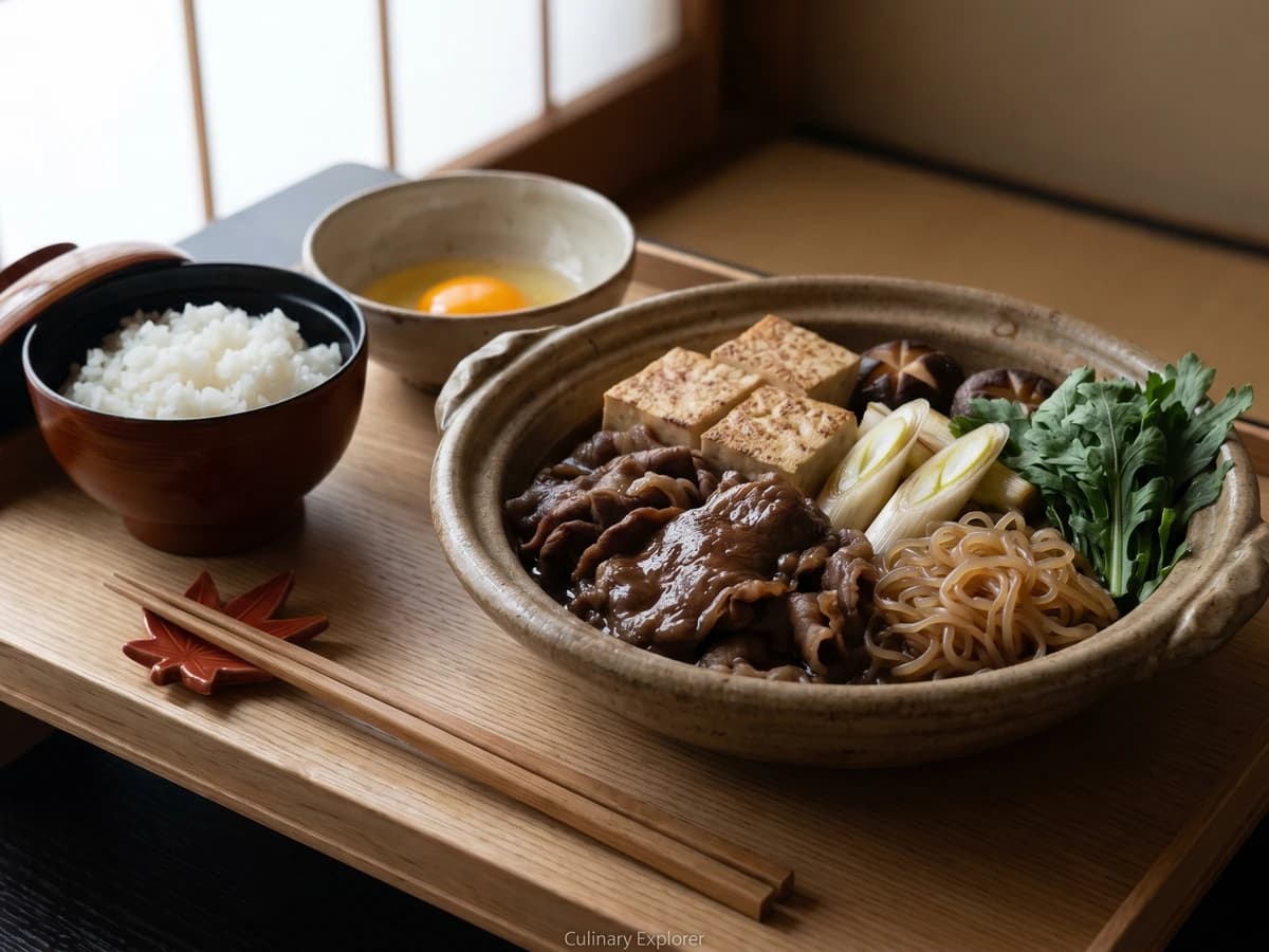 Sukiyaki-Style Simmered Beef (牛すき煮, Gyū Sukini) - Chef Takumi