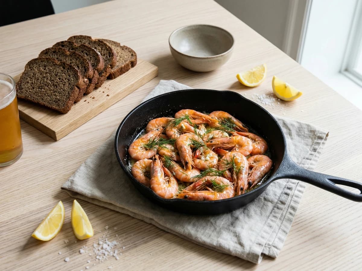 Stegte Rejer med Hvidlogssmor og Dild - Chef Freja