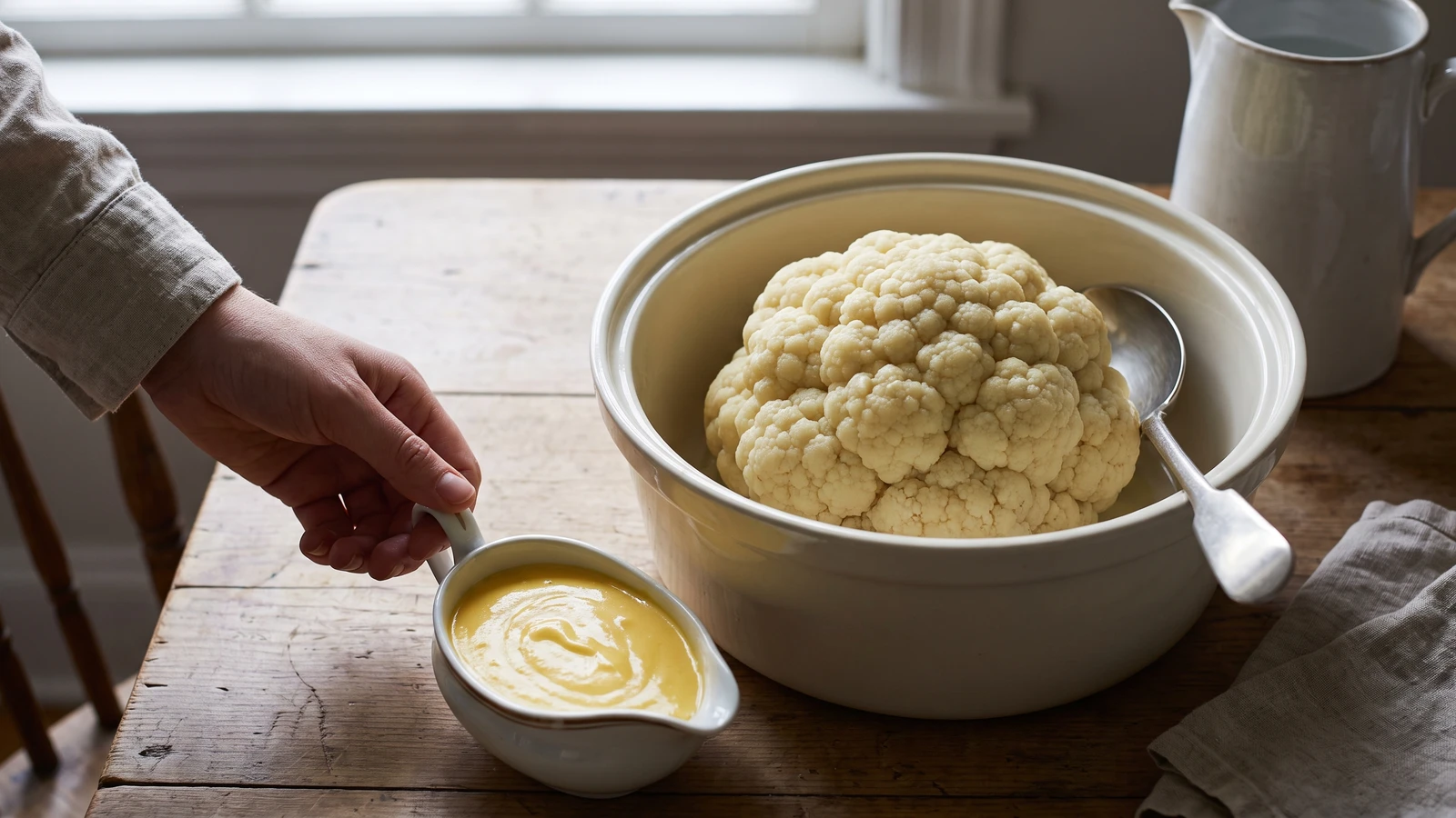 Cauliflower with Various Sauces