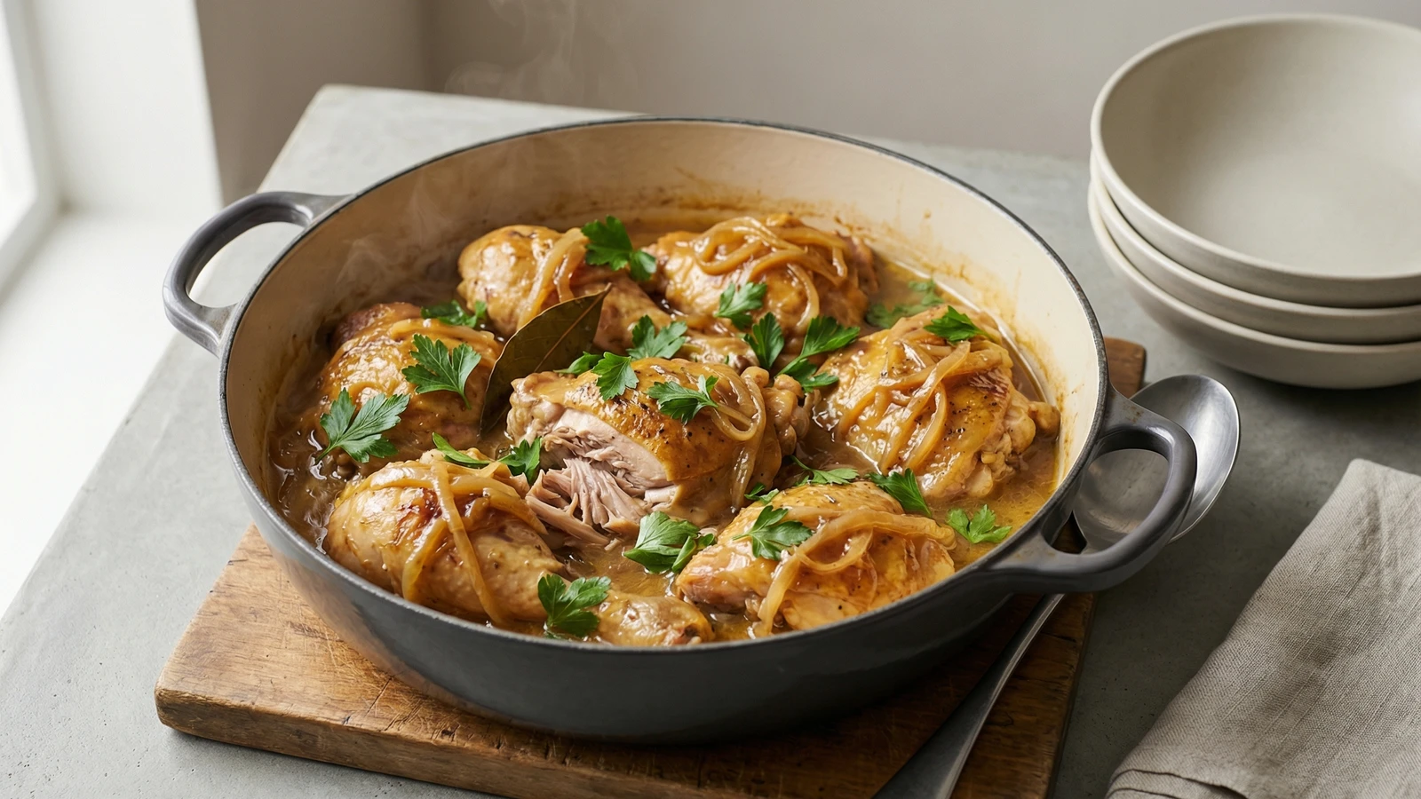 Smothered Chicken with Onion Gravy