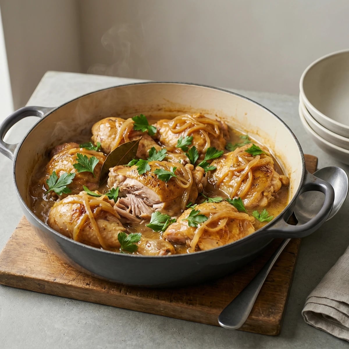 Smothered Chicken with Onion Gravy