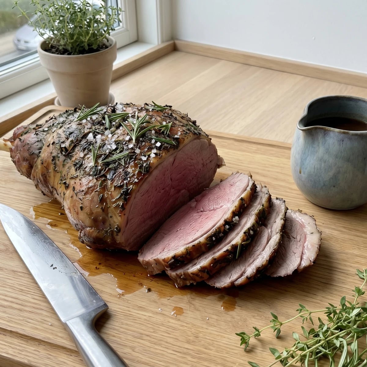 Paaskelam: Lammekoelle med Hvidlog og Rosmarin
