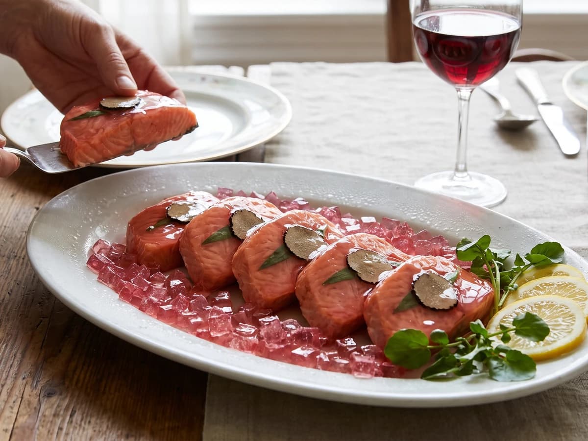 Fish Aspic with Red Wine