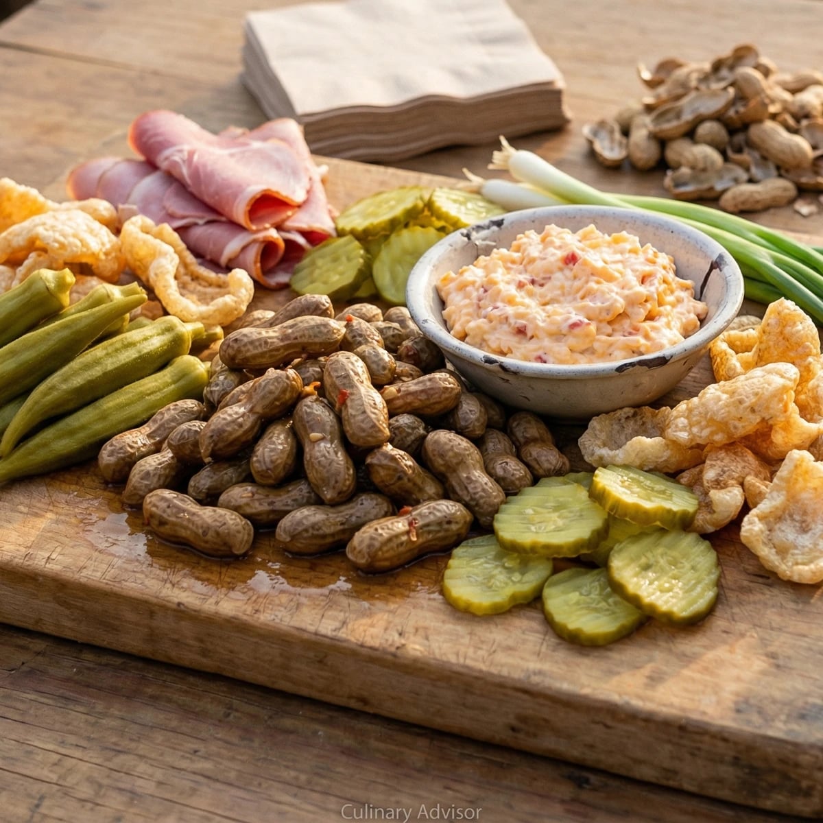 Southern Snack Board with Boiled Peanuts