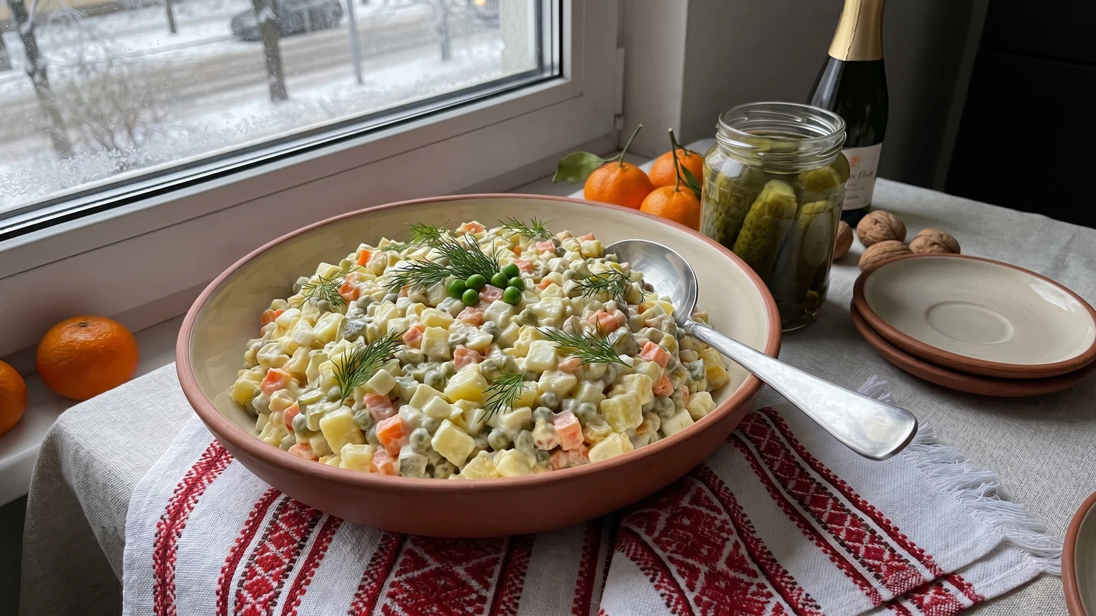 Olivier (олів'є, potato-and-pea salad)