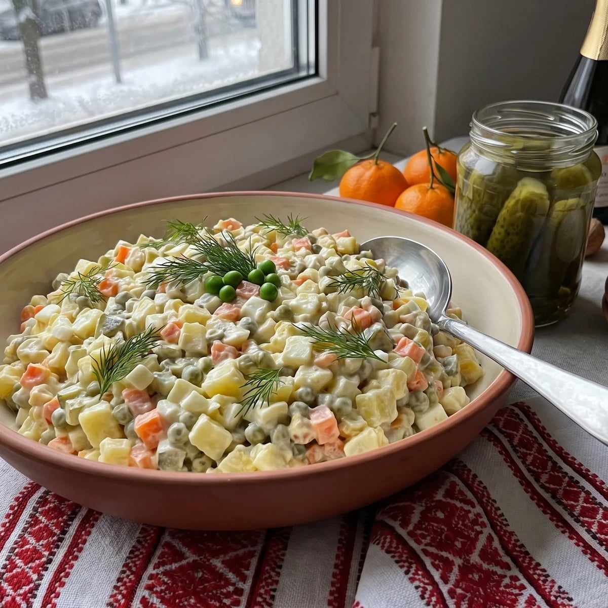 Olivier (олів'є, potato-and-pea salad)