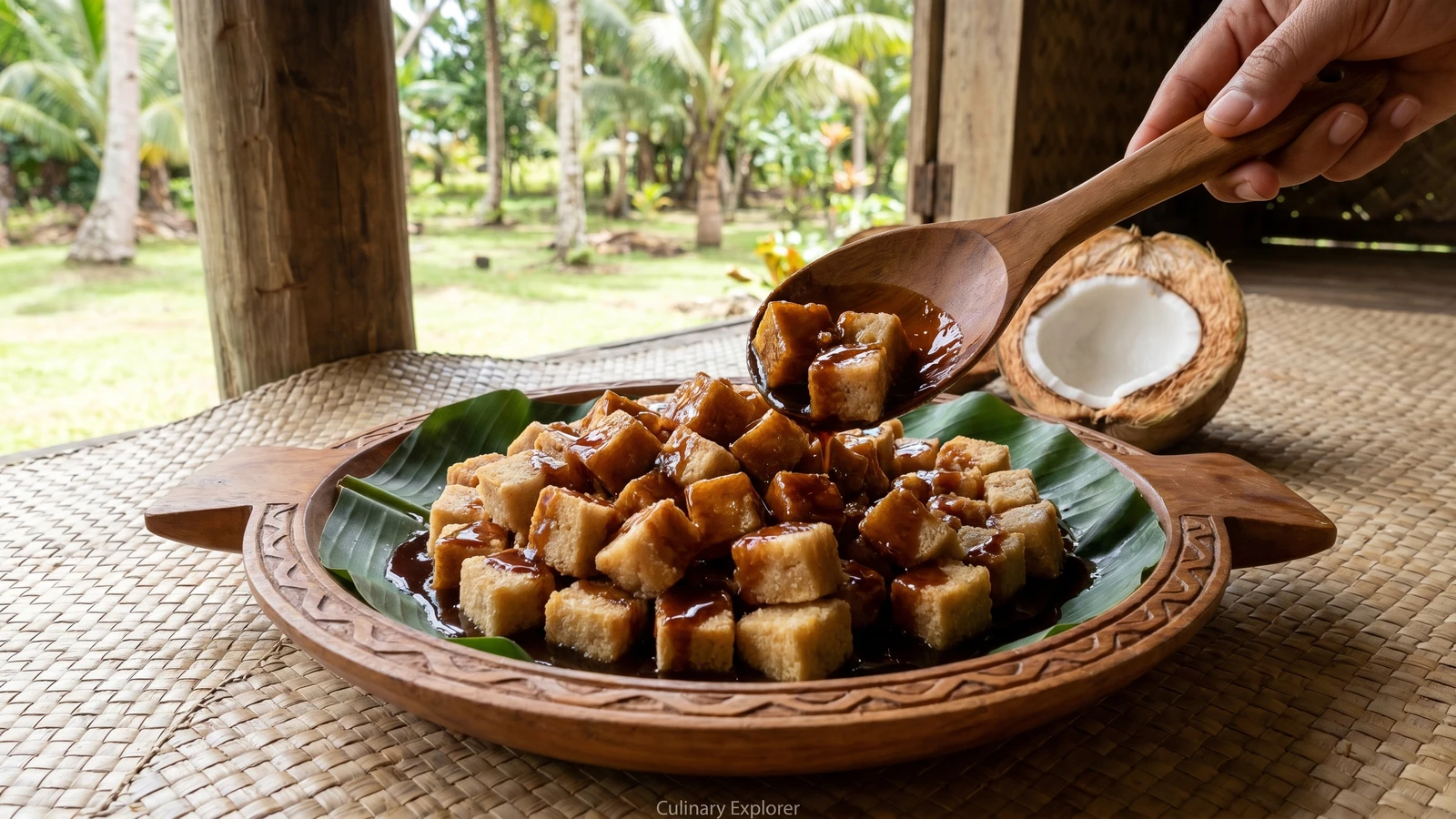 Faʻausi (Sāmoan Coconut-Caramel Dumplings)