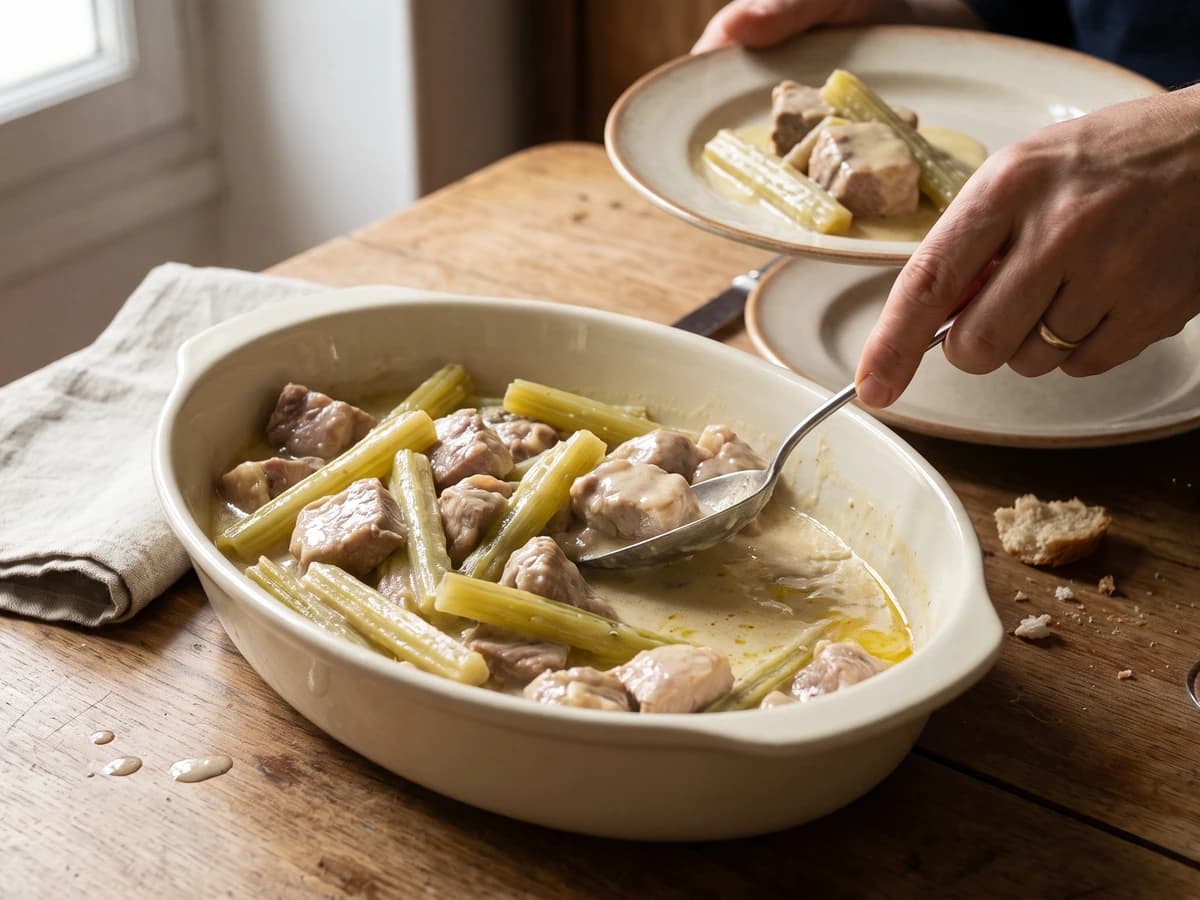 Blanquette de Veau aux Céleris, Cardons, etc. - Chef Juliette