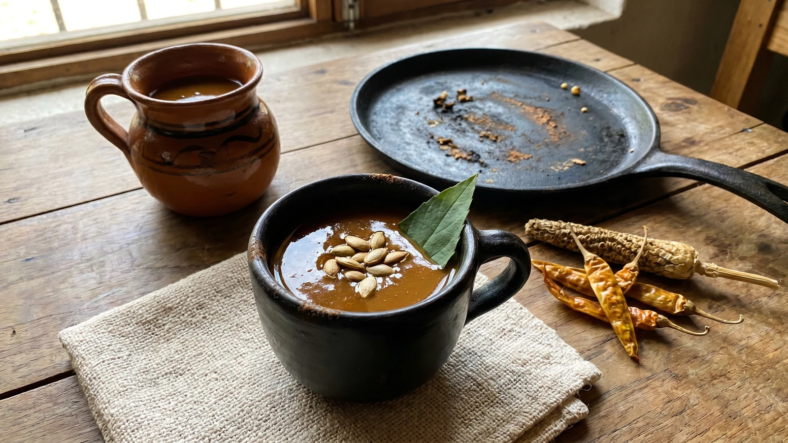 Atole de Olotes con Chilhuacle
