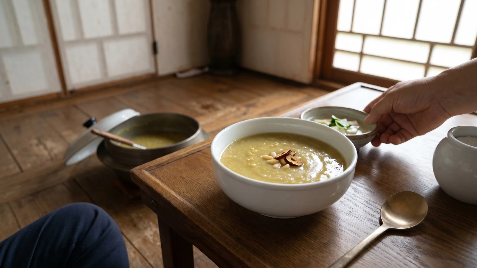 Nokdu-juk (녹두죽, Mung Bean Porridge)